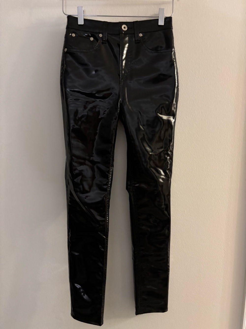 Rag & Bone High Rise Vinyl Skinny Pants Size 26 - Picture 2 of 4